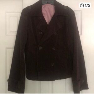 INC size Large eggplant color corduroy  cropped length jacket.
